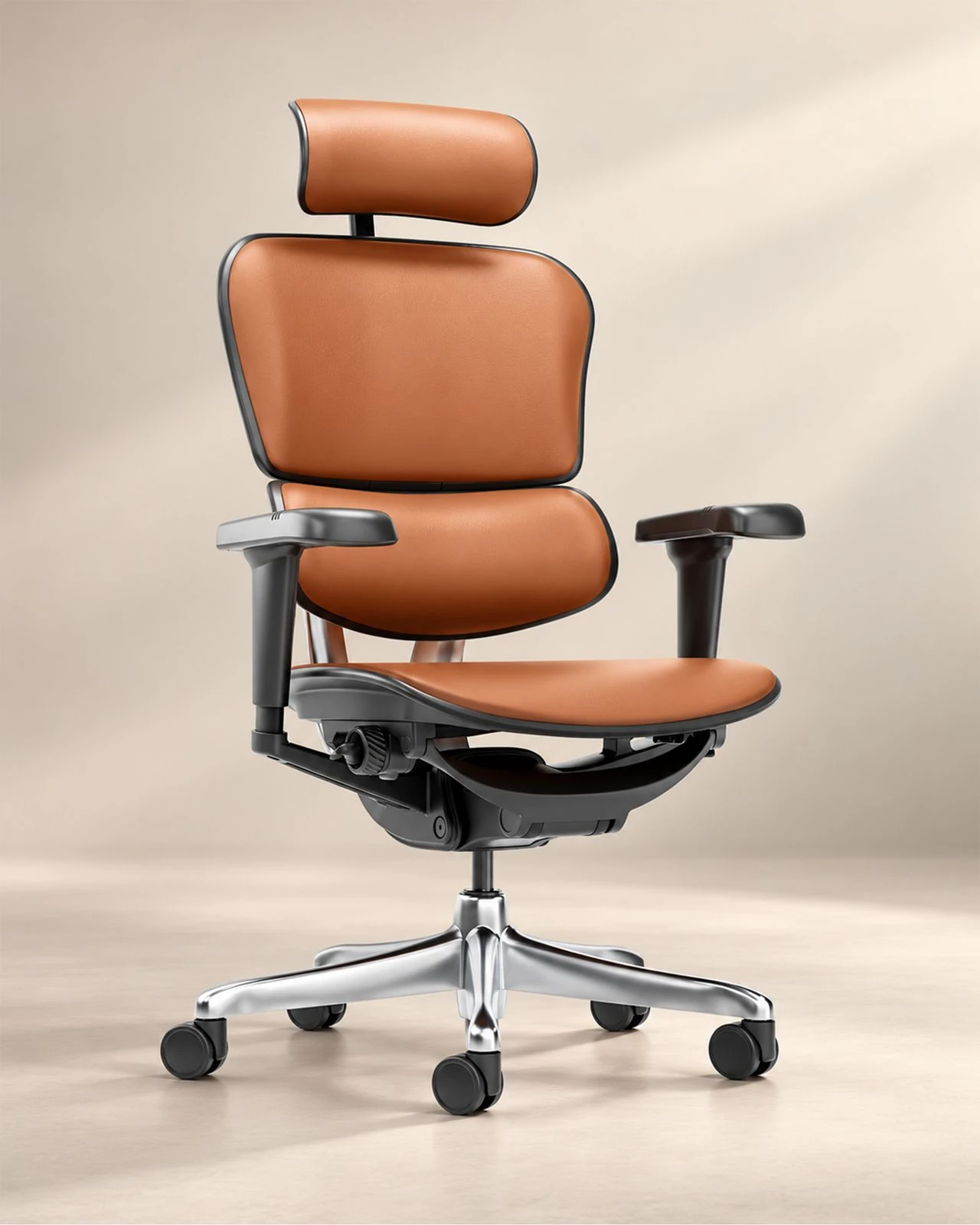 An ergonomic high-back chair