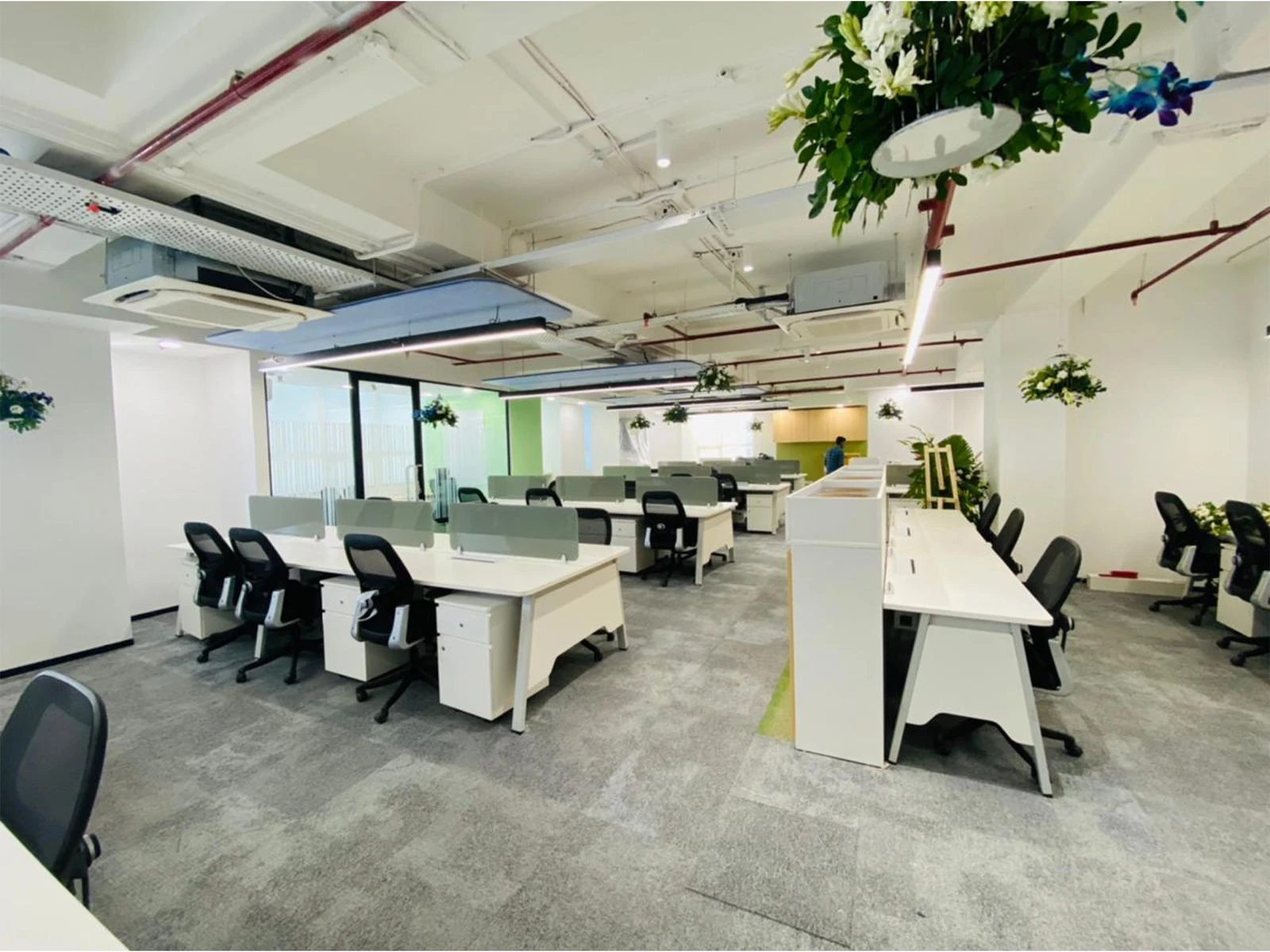 A workspace furnished by ErgoSpace